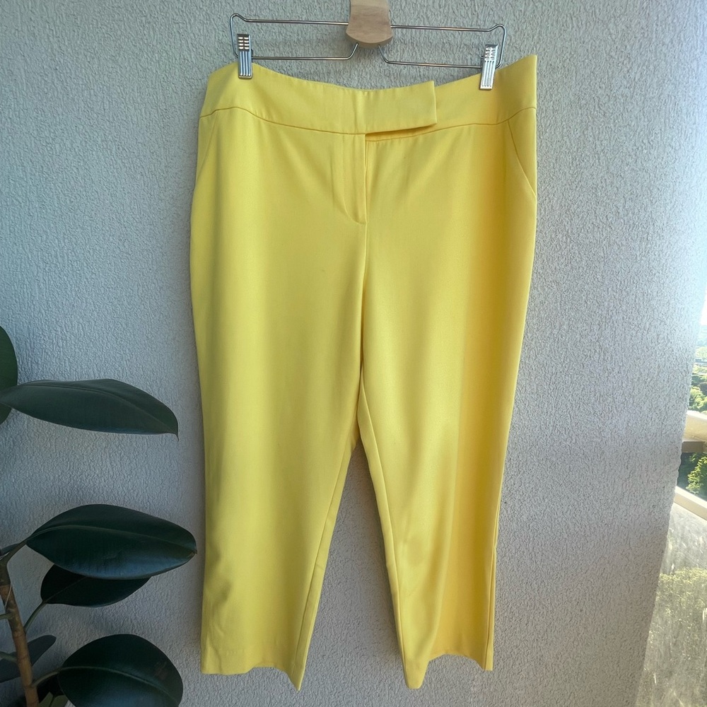 Size 2.5 (US 18), Chico's Black Label Rayon Blend Ankle Pants Cropped Stretch